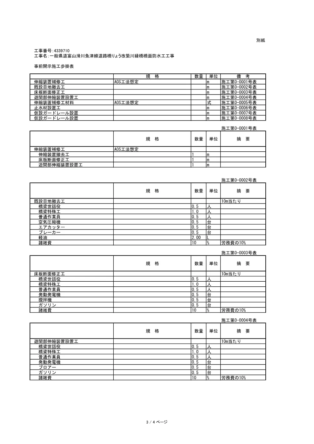 9710資材単価表.pdf 3ページ目のプレビュー