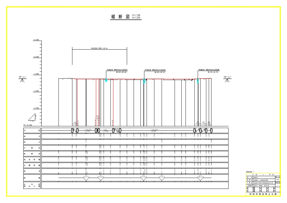 市道高川原南川原線道路改良工事 7.図面.pdf 2ページ目のプレビュー