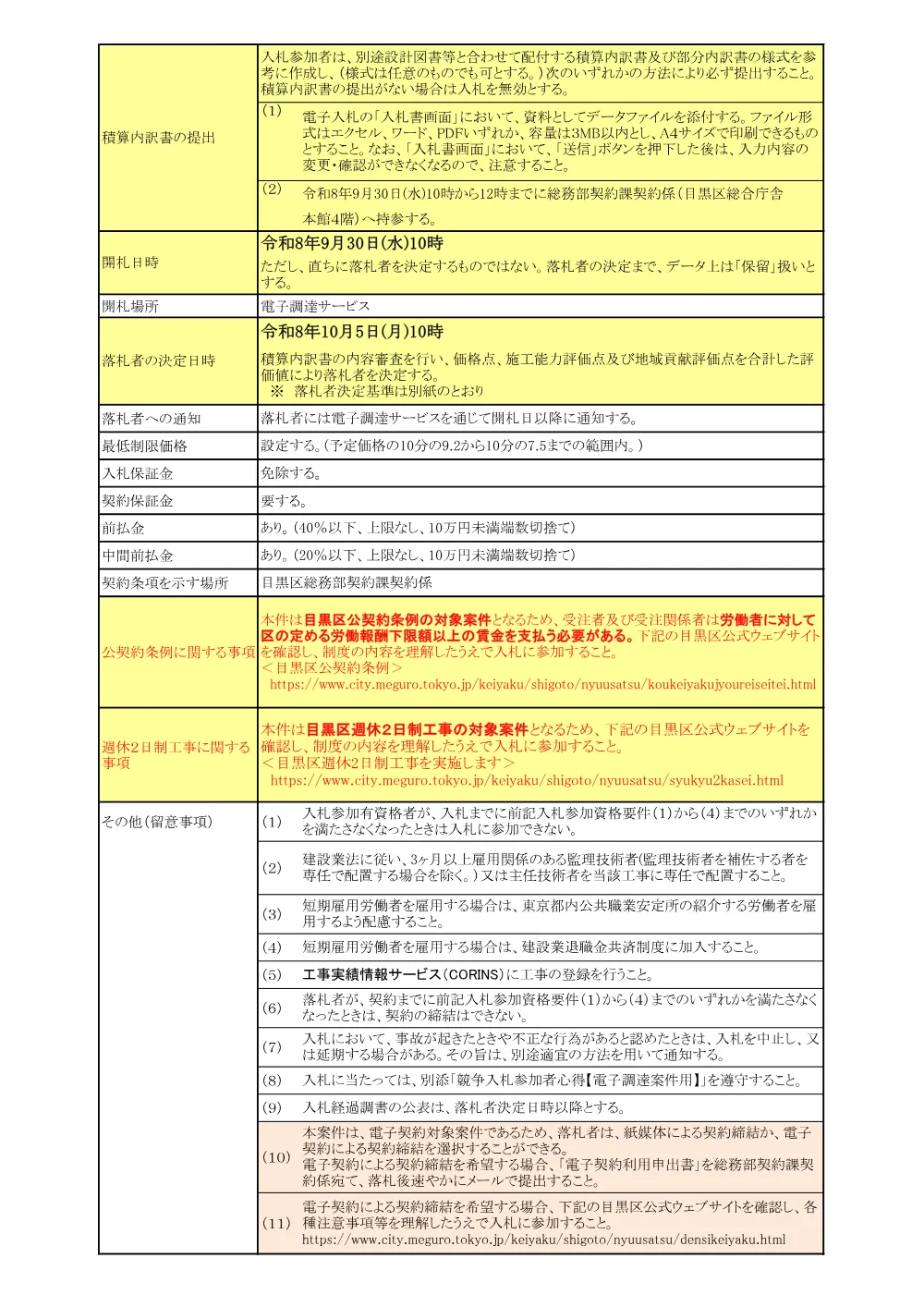 告示文：道路維持工事及び道路改良工事（下目黒三丁目）.pdf 3ページ目のプレビュー