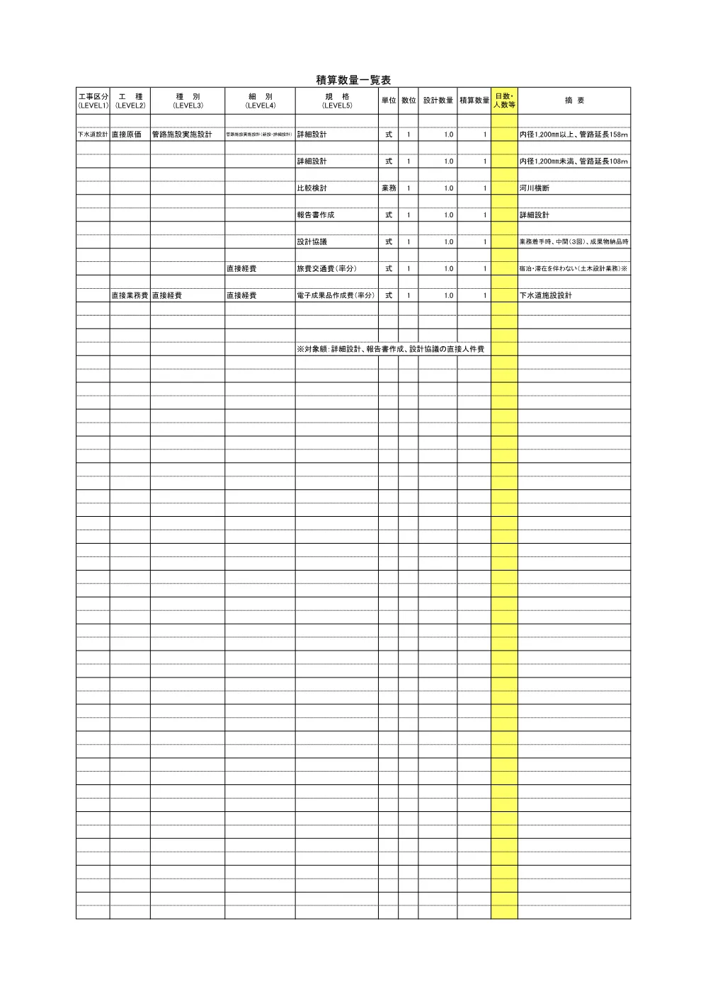 13_積算参考資料（6114道路排水設計委託）.pdf 2ページ目のプレビュー
