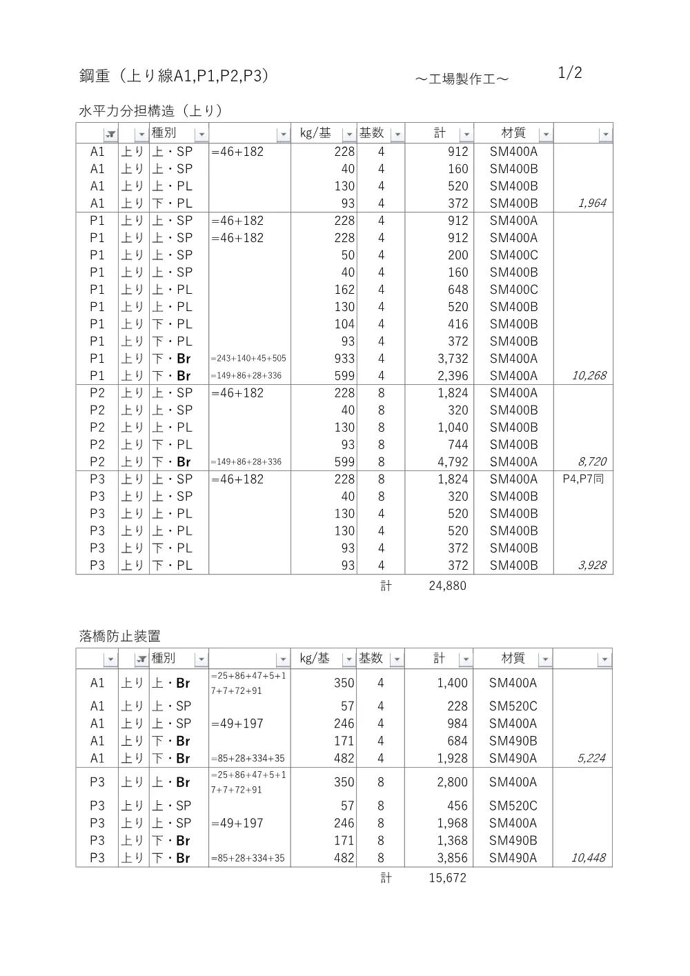 03_数量計算書（羽生跨線橋耐震補強工その7）.pdf 3ページ目のプレビュー