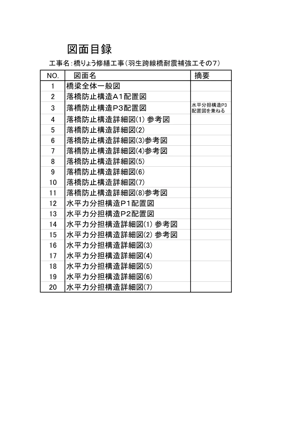 04_図面（羽生跨線橋耐震補強工その7).pdf 1ページ目のプレビュー