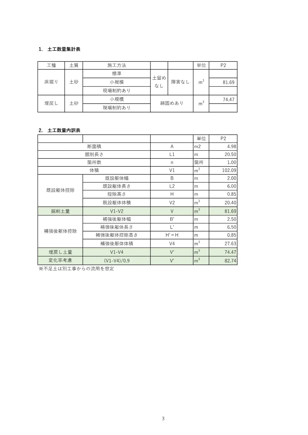 03_数量計算書.pdf 3ページ目のプレビュー