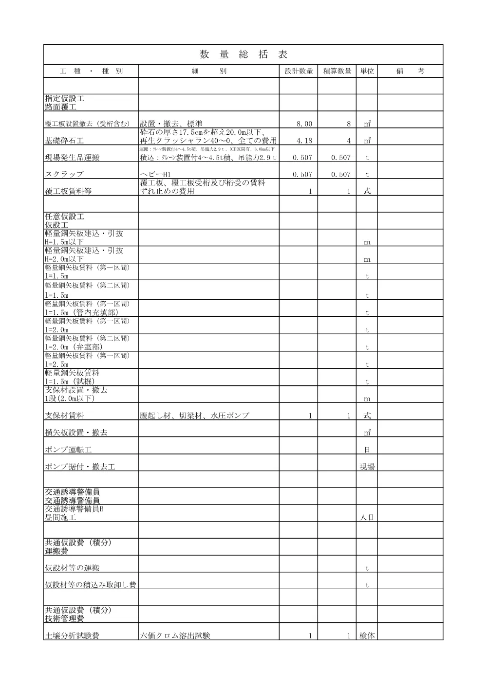 02数量計算書（026柿除第901号）.pdf 3ページ目のプレビュー