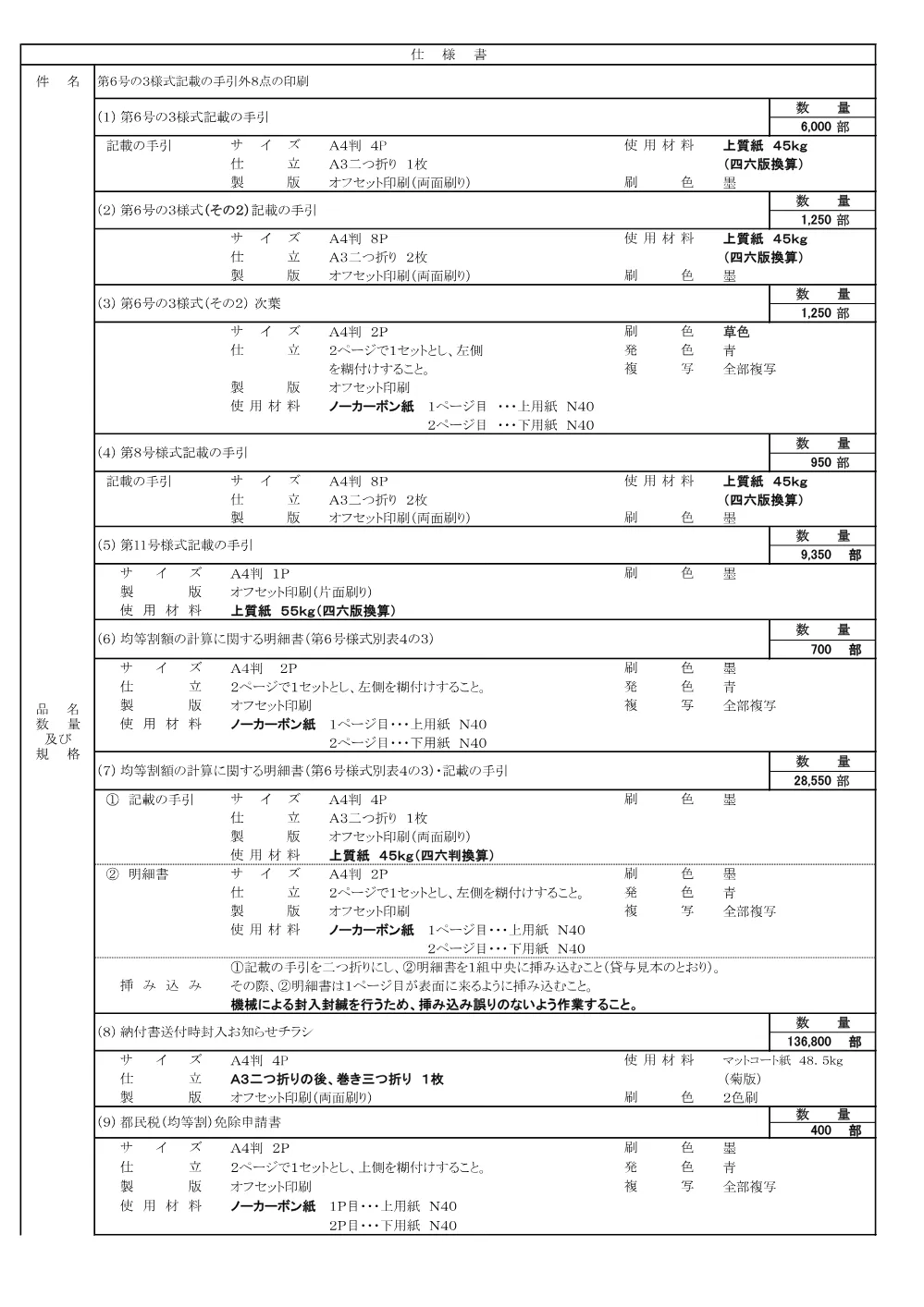 仕様書.pdf 1ページ目のプレビュー