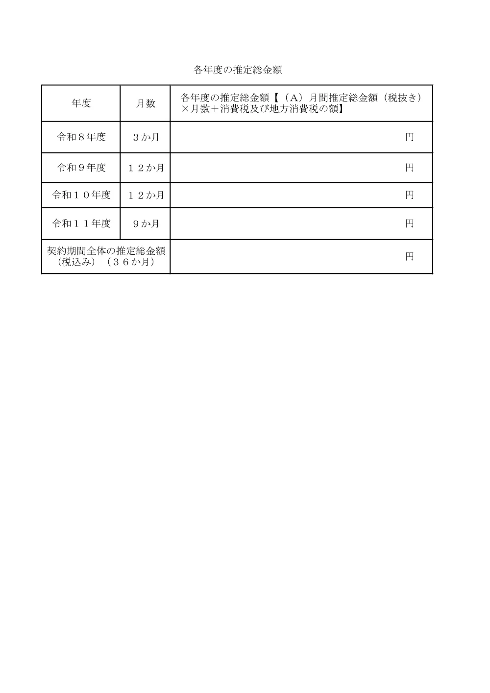 内訳書.pdf 2ページ目のプレビュー