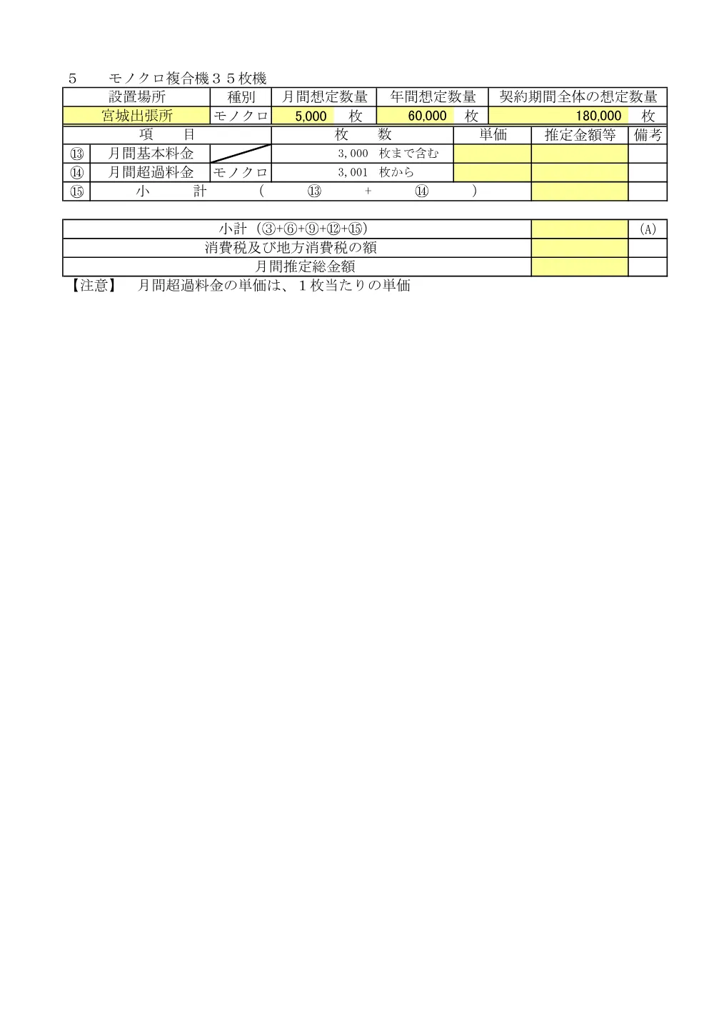 内訳書.pdf 2ページ目のプレビュー