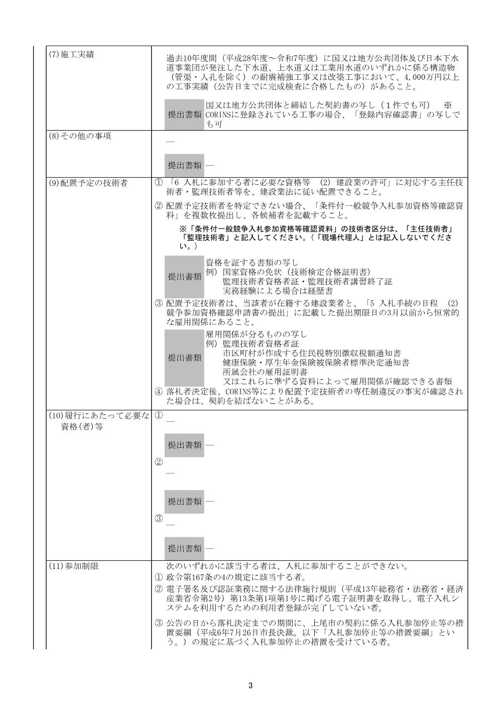公告：芝川ポンプ場耐震補強工事.pdf 3ページ目のプレビュー