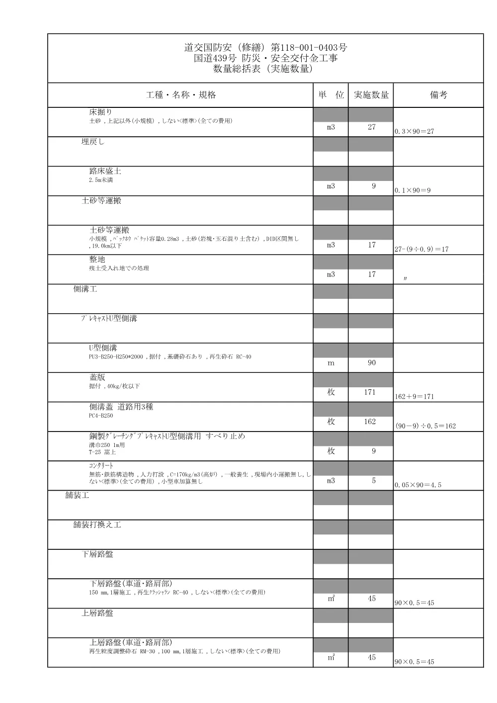 R07道交国防安（修繕）118-001-0403数量計算書.pdf 2ページ目のプレビュー
