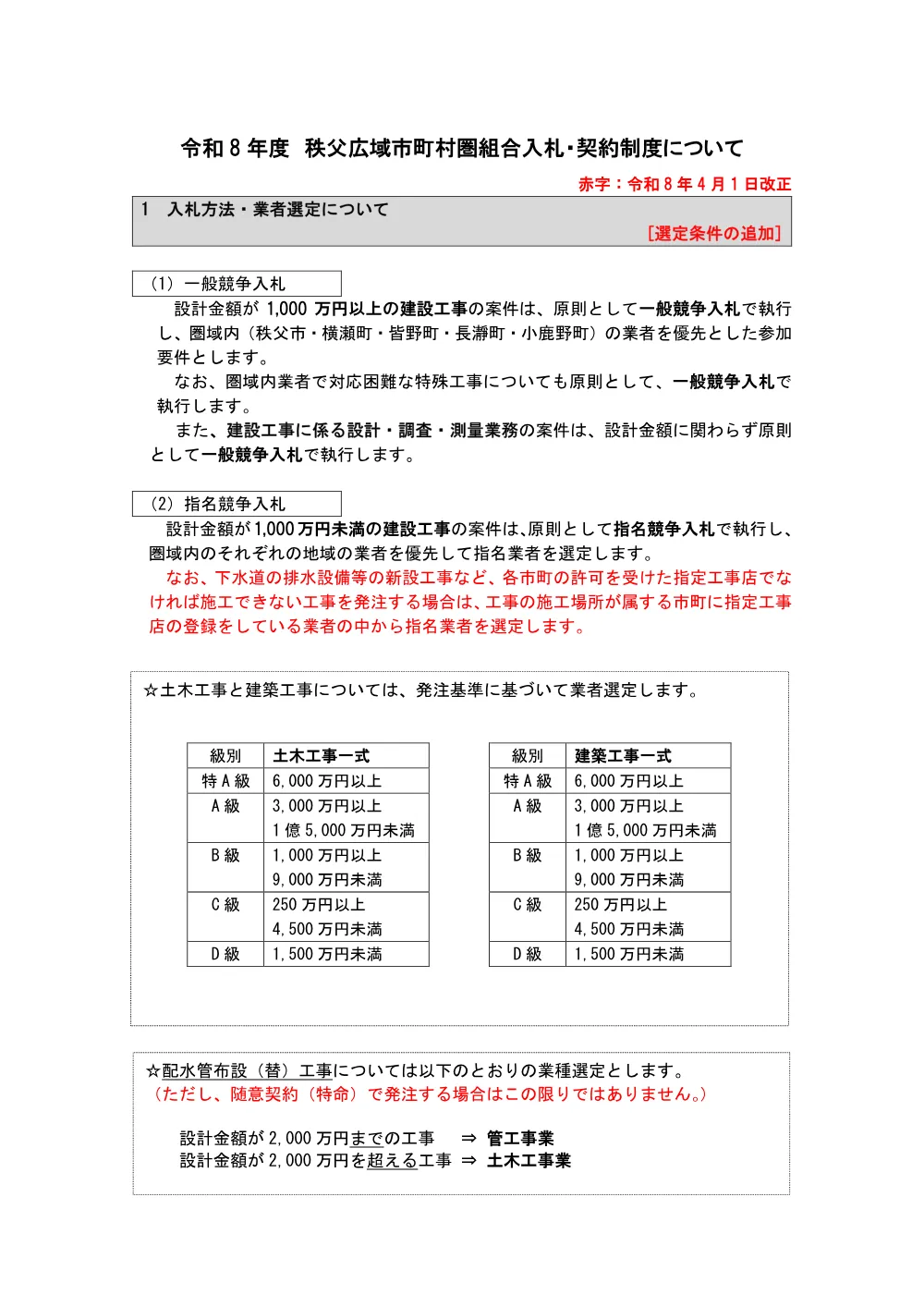 令和8年度秩父広域市町村圏組合入札・契約制度について.pdf 1ページ目のプレビュー