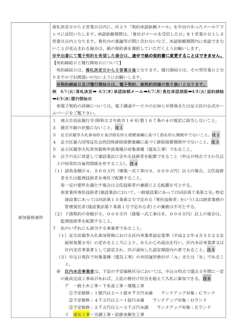 01_発注票（街路灯新設改修工事　東その８）（公募・事前・RUP）.pdf 2ページ目のプレビュー