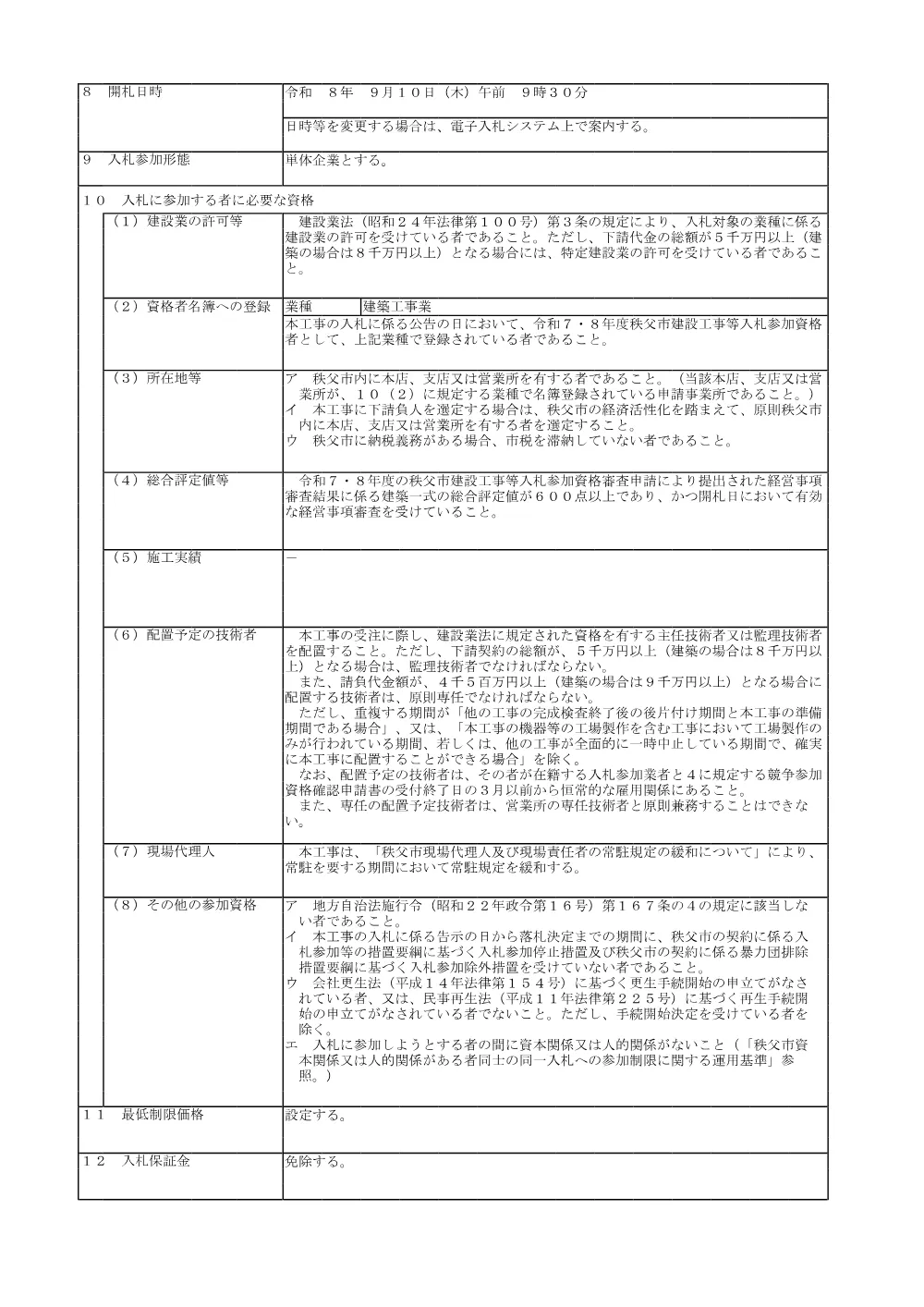 公告（市営大畑北住宅A棟火災復旧工事）.pdf 2ページ目のプレビュー