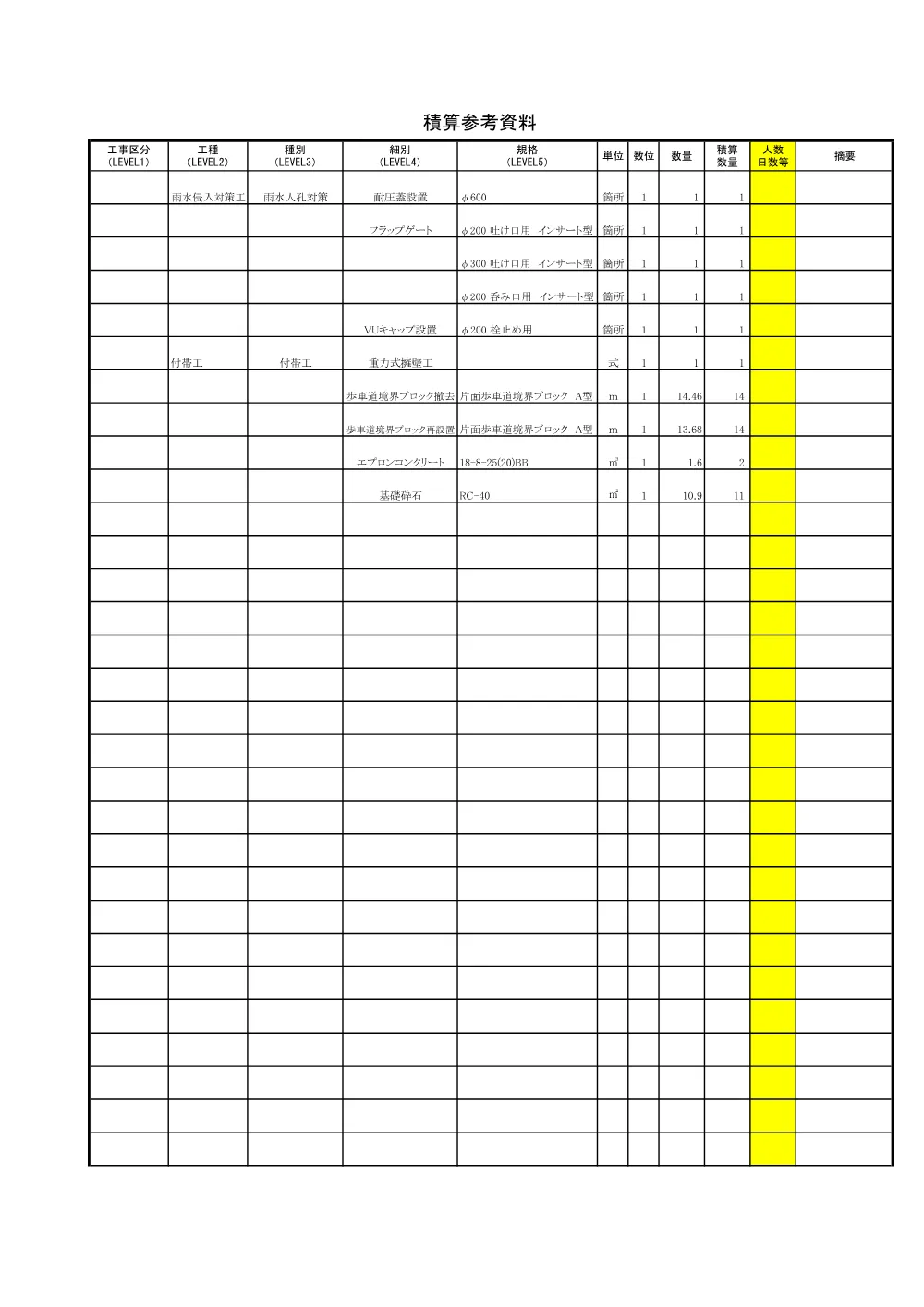 06_積算参考資料.pdf 3ページ目のプレビュー