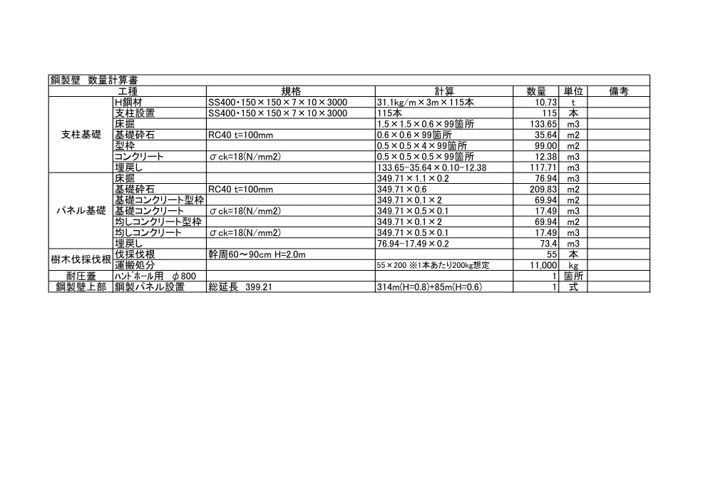 03_数量計算書.pdf 3ページ目のプレビュー