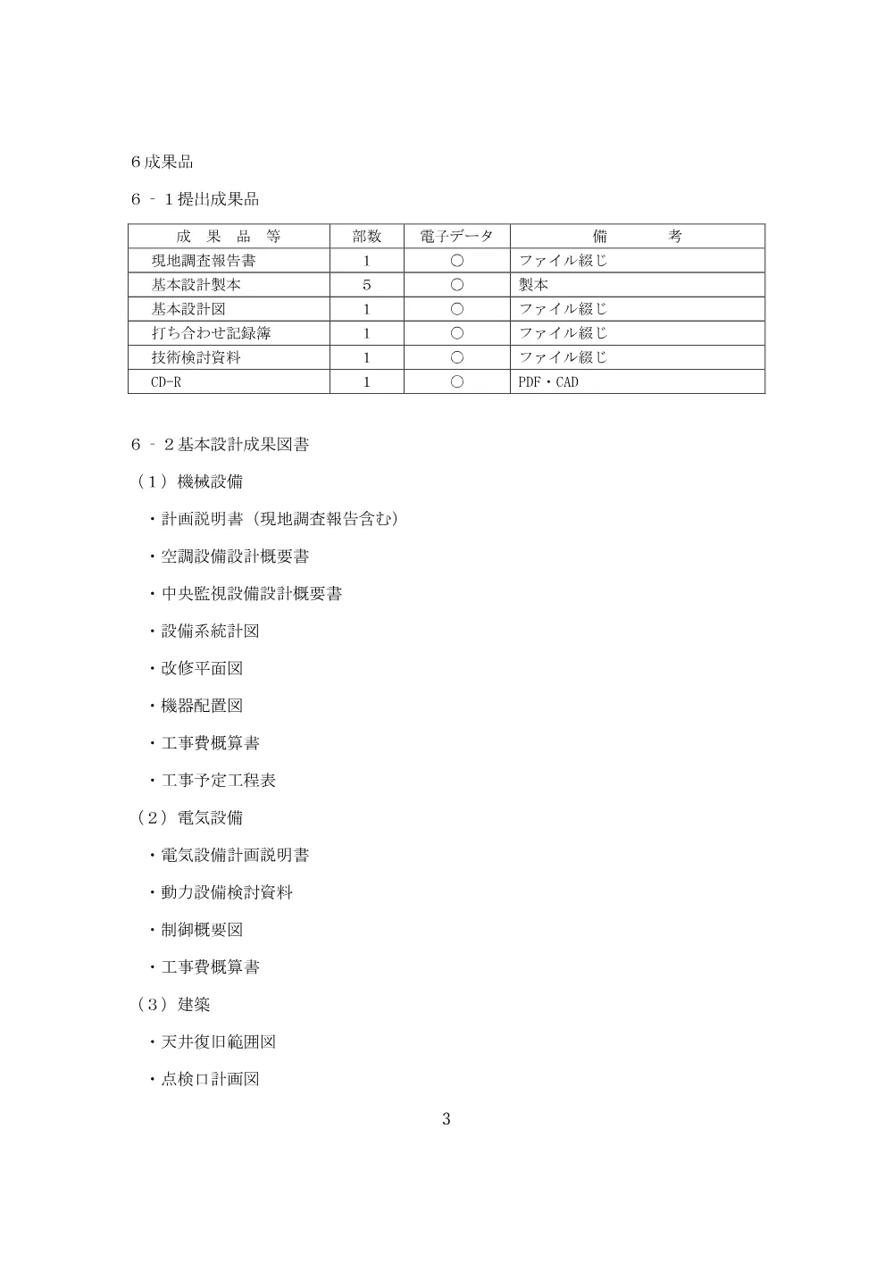 04吉見町民会館空調設備及び中央監視システム改修基本設計業務委託特記仕様書.pdf 3ページ目のプレビュー