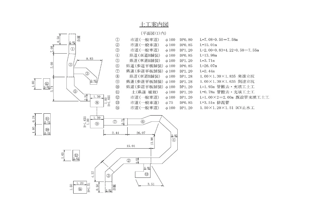 05_数量計算書【県道加須幸手線（鷲宮行政センター南側）他配水管布設替工事】.pdf 2ページ目のプレビュー