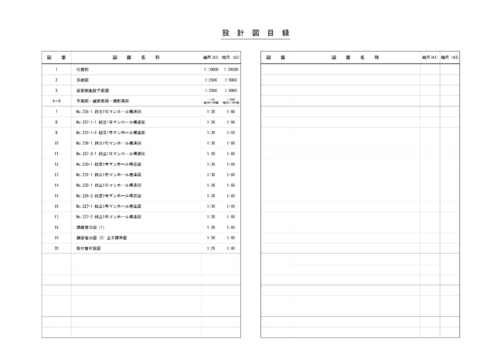 図面【市道栗橋2004号線他下水道管布設工事（交付金）】.pdf 2ページ目のプレビュー