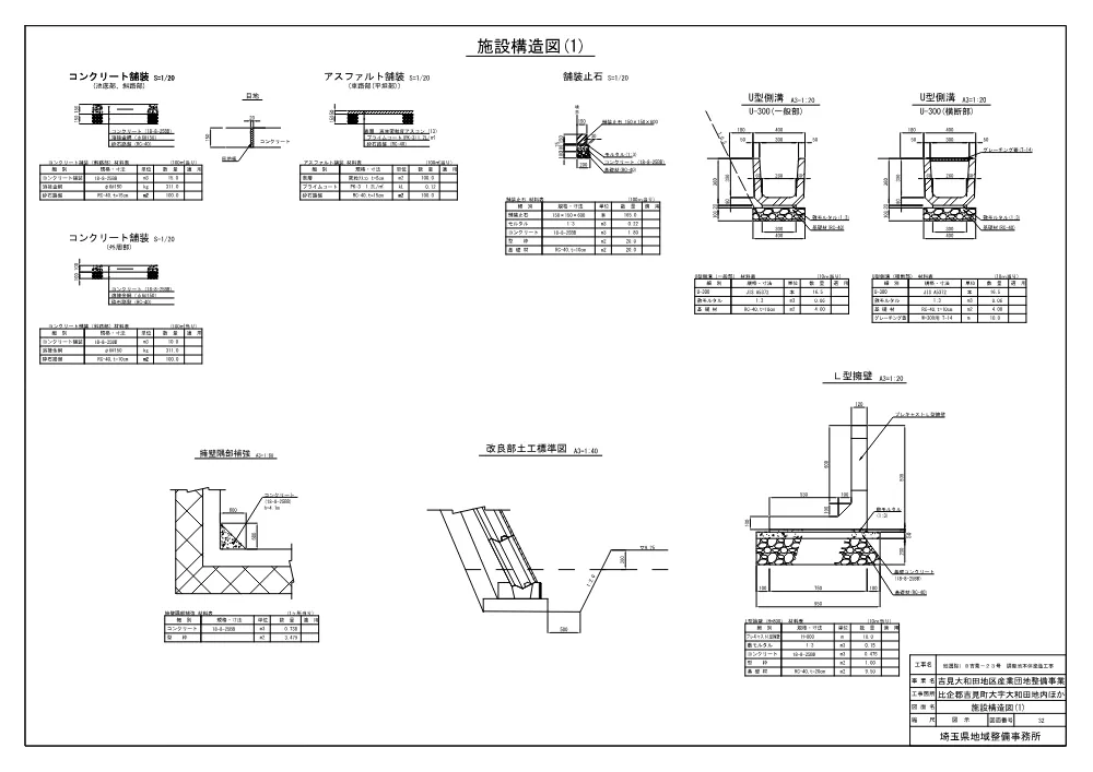 04-2_図面（2）【総選除）8吉見-23号 調整池本体築造工事】.pdf 3ページ目のプレビュー