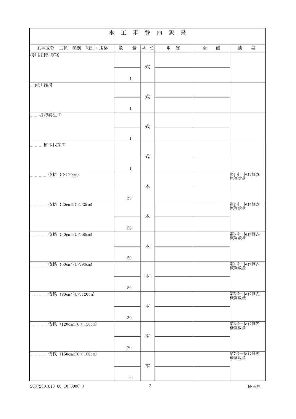 01仕様書（新方川樹木伐採工その２）.pdf 3ページ目のプレビュー