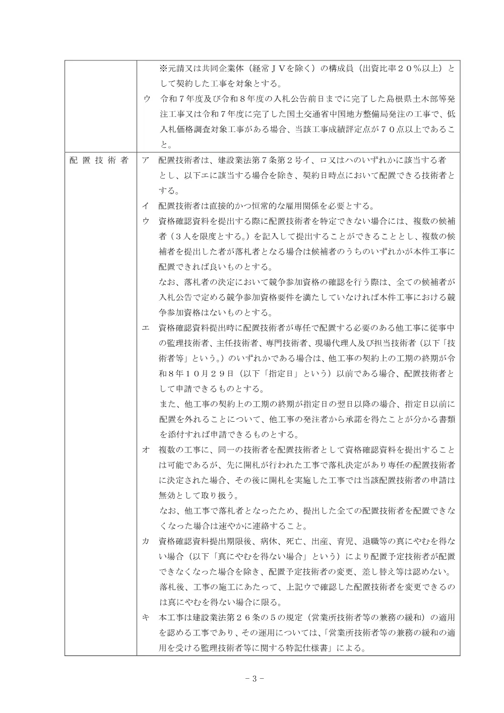 01 入札公告（布部ダム・山佐ダム 無停電電源装置 更新工事）.pdf 3ページ目のプレビュー