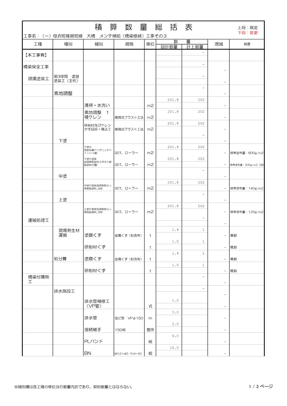 05見積参考資料-1（大橋橋梁修繕工事その３）.pdf 2ページ目のプレビュー