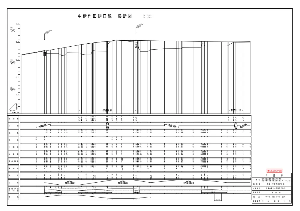 【設計図面】中伊作田鈩口線道路改良工事（7-1工区）.pdf 2ページ目のプレビュー