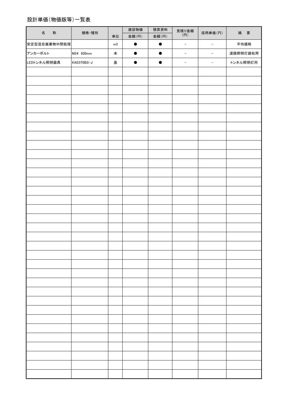 03 積算参考資料（道路照明灯更新工その２）.pdf 3ページ目のプレビュー