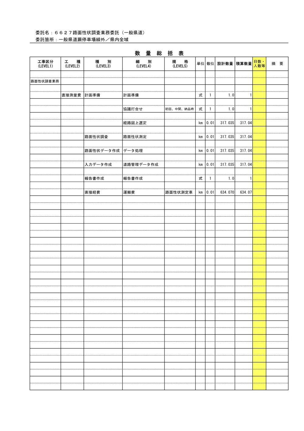 03 積算参考資料（路面性状調査業務委託）.pdf 2ページ目のプレビュー